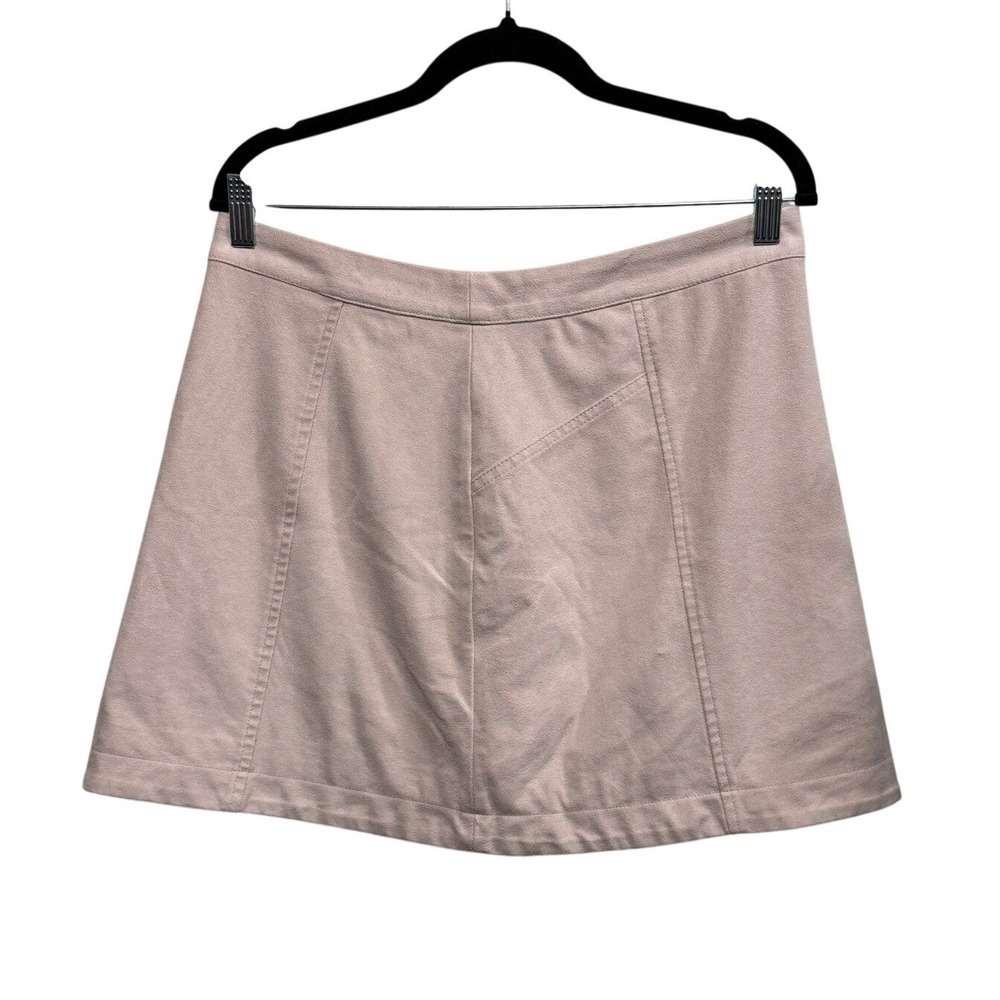 Abercrombie & Fitch Pink Faux Suede A-Line Mini Skirt womens Size 10 soft girl